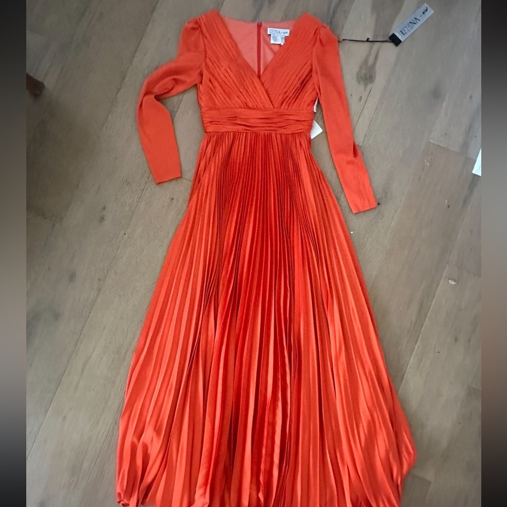 Vibrant Orange Long Sleeve Dress